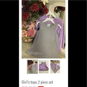 Girl’s 2 piece top set size 4 toddler